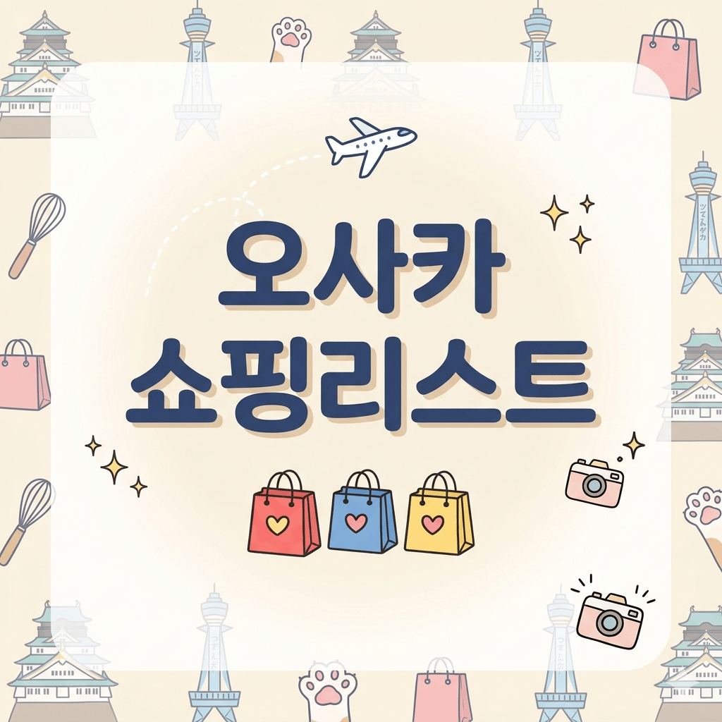 오사카 쇼핑리스트