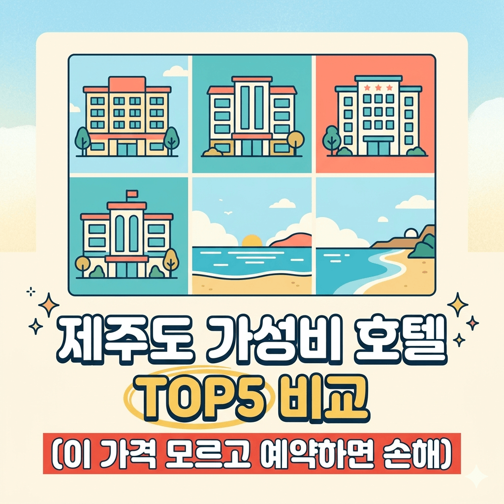제주도 가성비 호텔 TOP5 비교