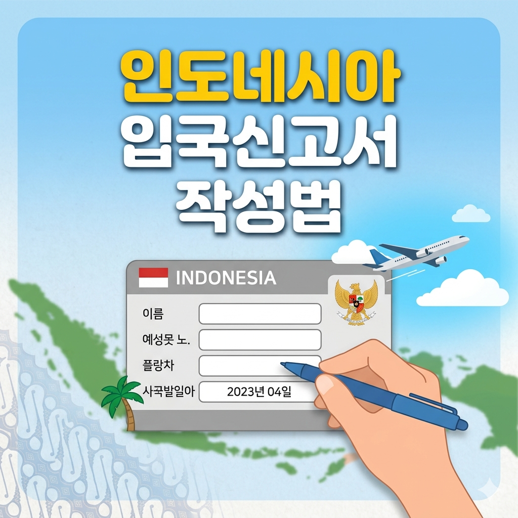 인도네시아 입국신고서 작성법