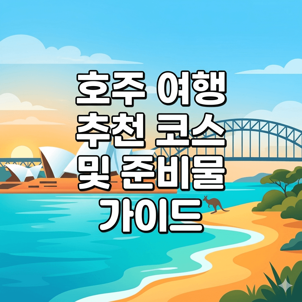호주 여행 추천 코스 및 준비물 가이드