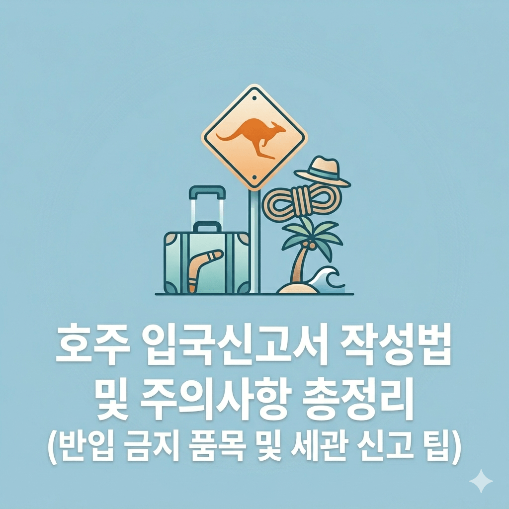 호주 입국신고서 작성법