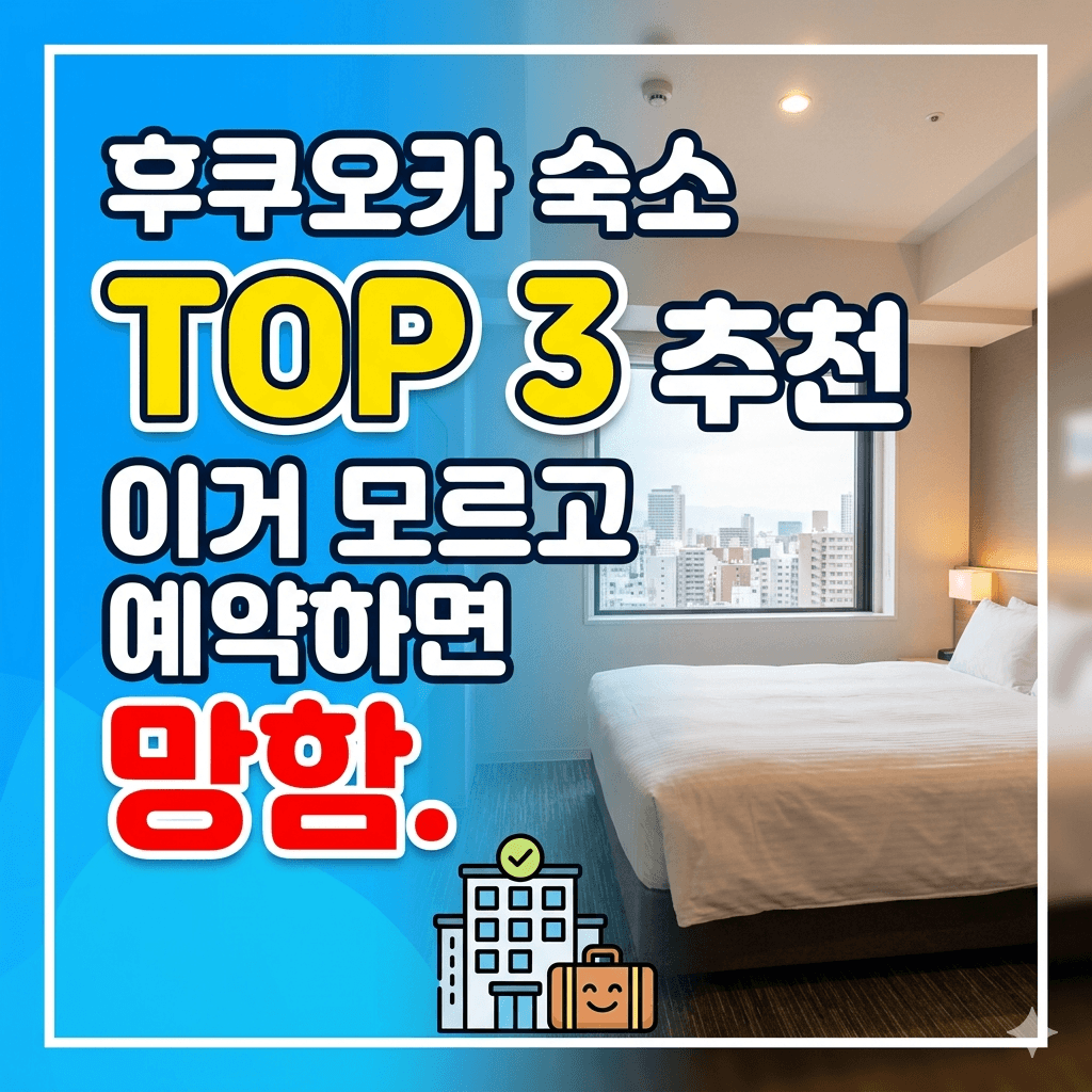 후쿠오카 숙소 TOP3 추천
