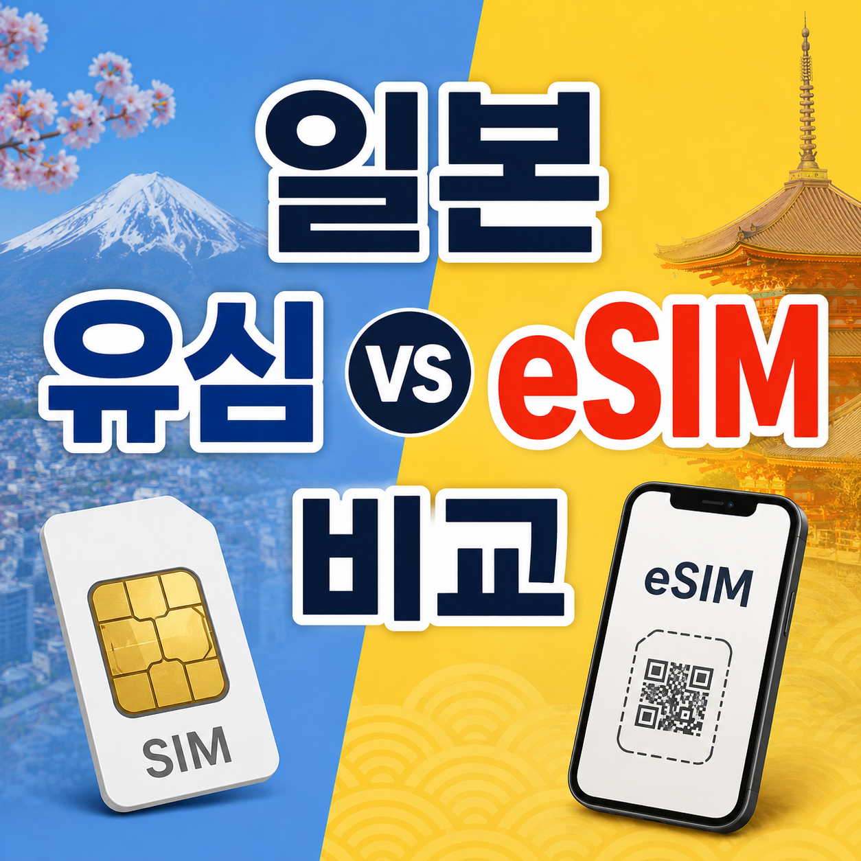 일본 유심 vs eSIM 비교
