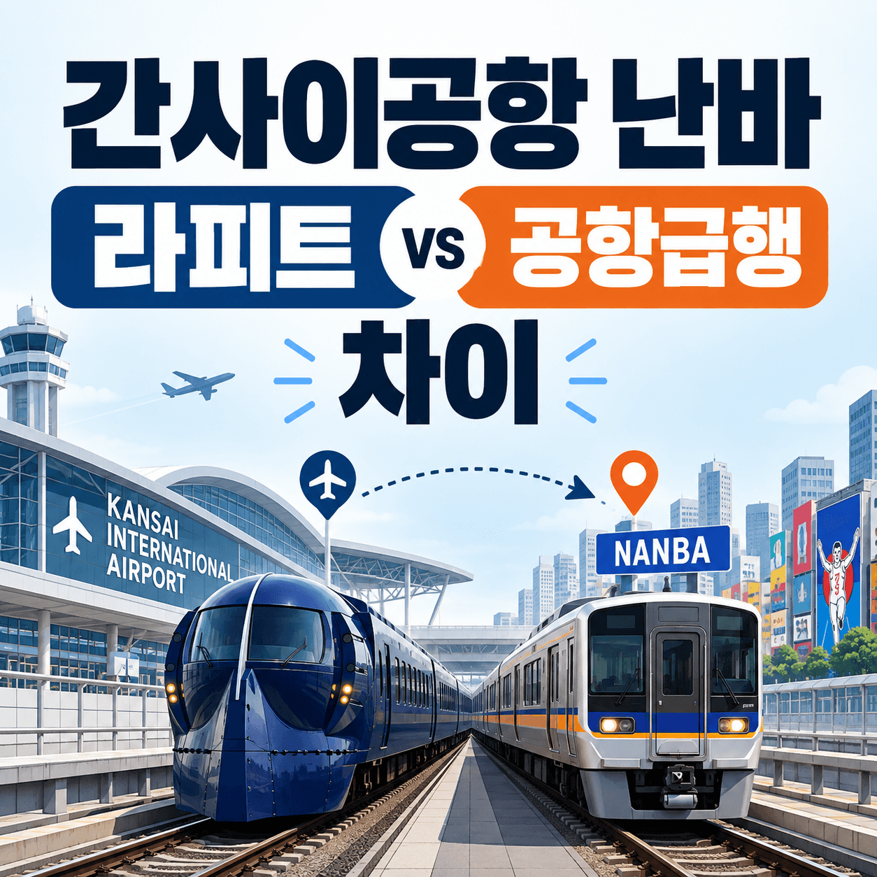 간사이공항 난바 열차 비교