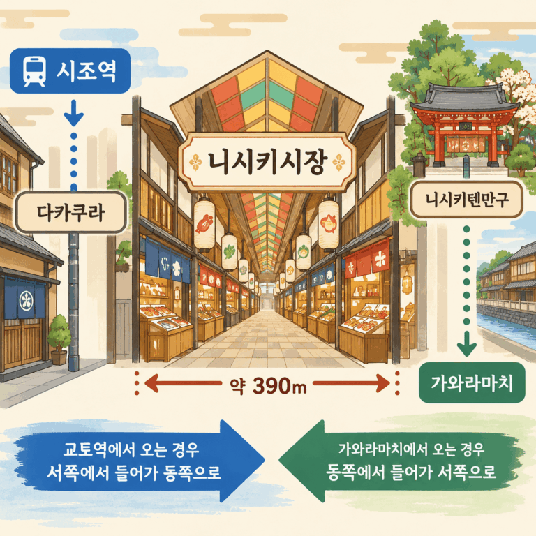 니시키시장 몇 시에 가야 할까? 영업시간·가는 법·먹는 방법 총정리